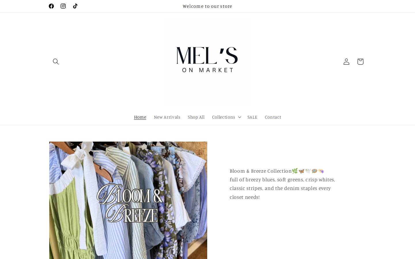mels-on-market.com homepage screenshot