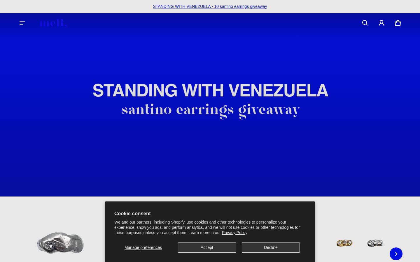 meltcoma.com homepage screenshot