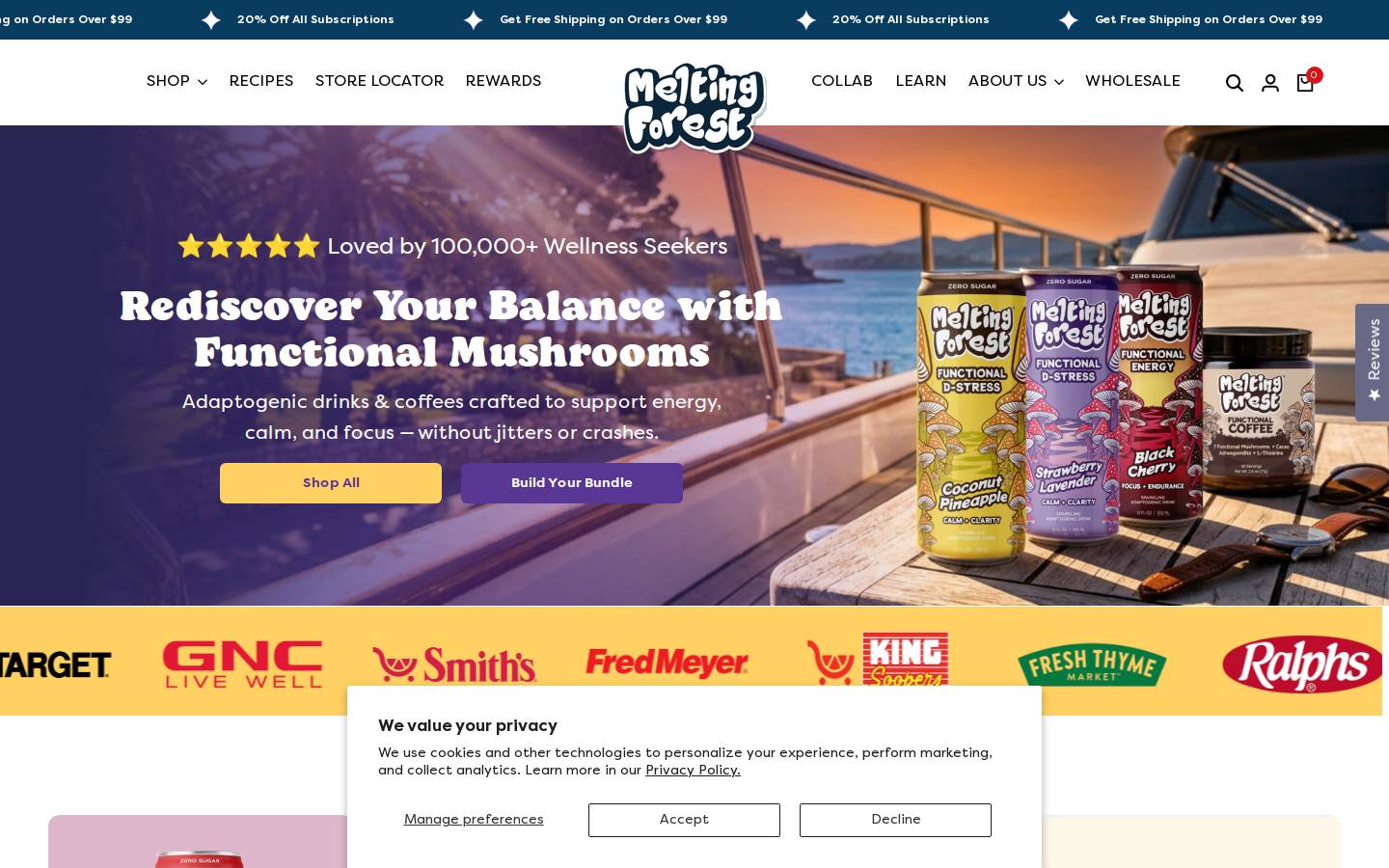 Meltingforest homepage screenshot