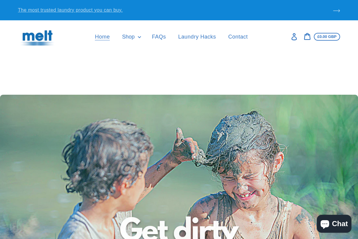Melt Laundry homepage screenshot