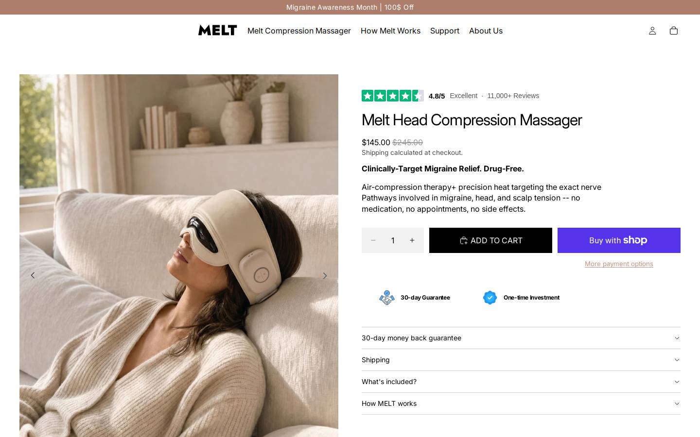 Meltmassages homepage screenshot