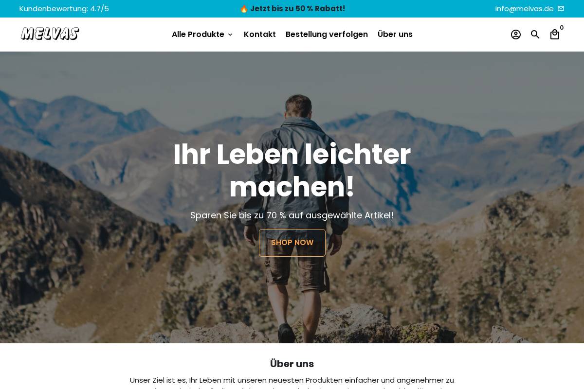 melvas.de homepage screenshot