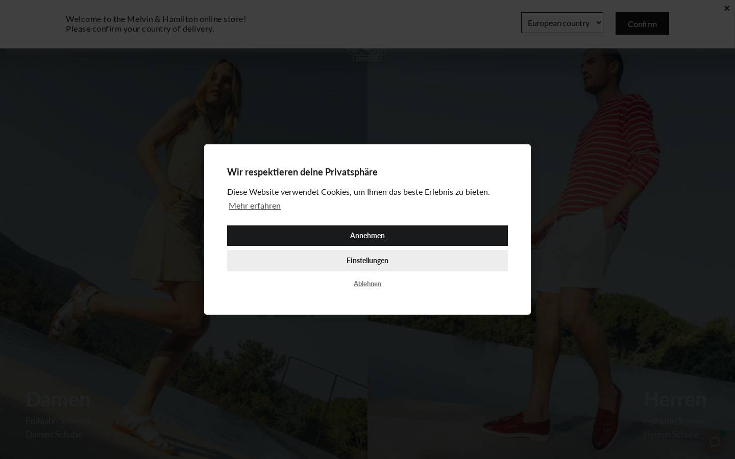 Melvin & Hamilton homepage screenshot