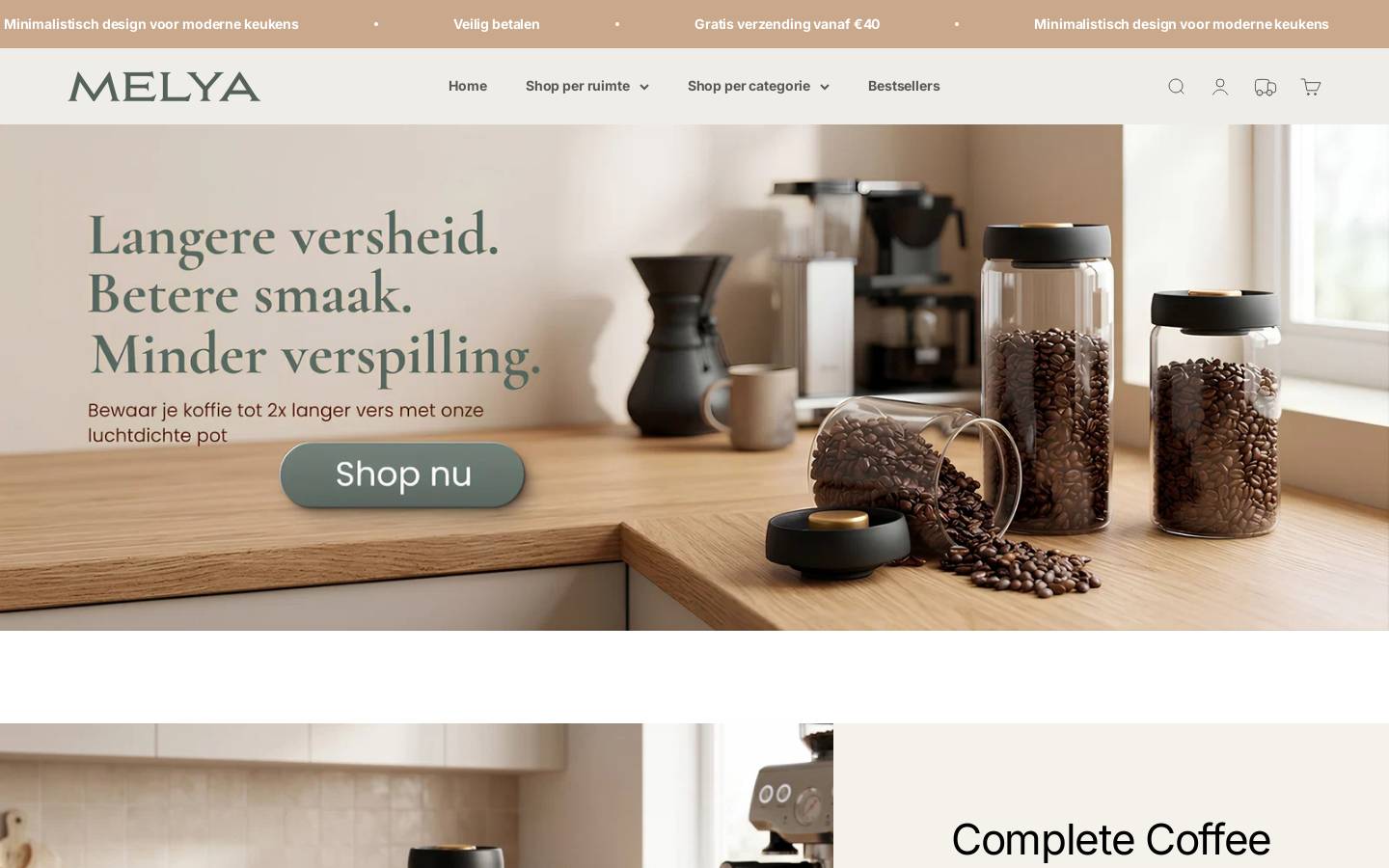 melyashop.com homepage screenshot