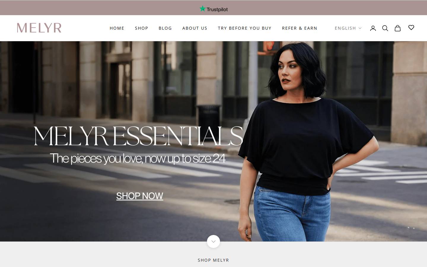 melyr.com homepage screenshot