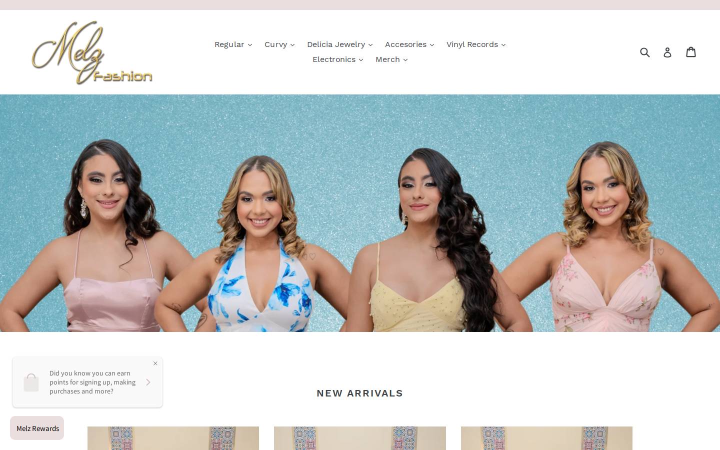 melzfashion.com homepage screenshot