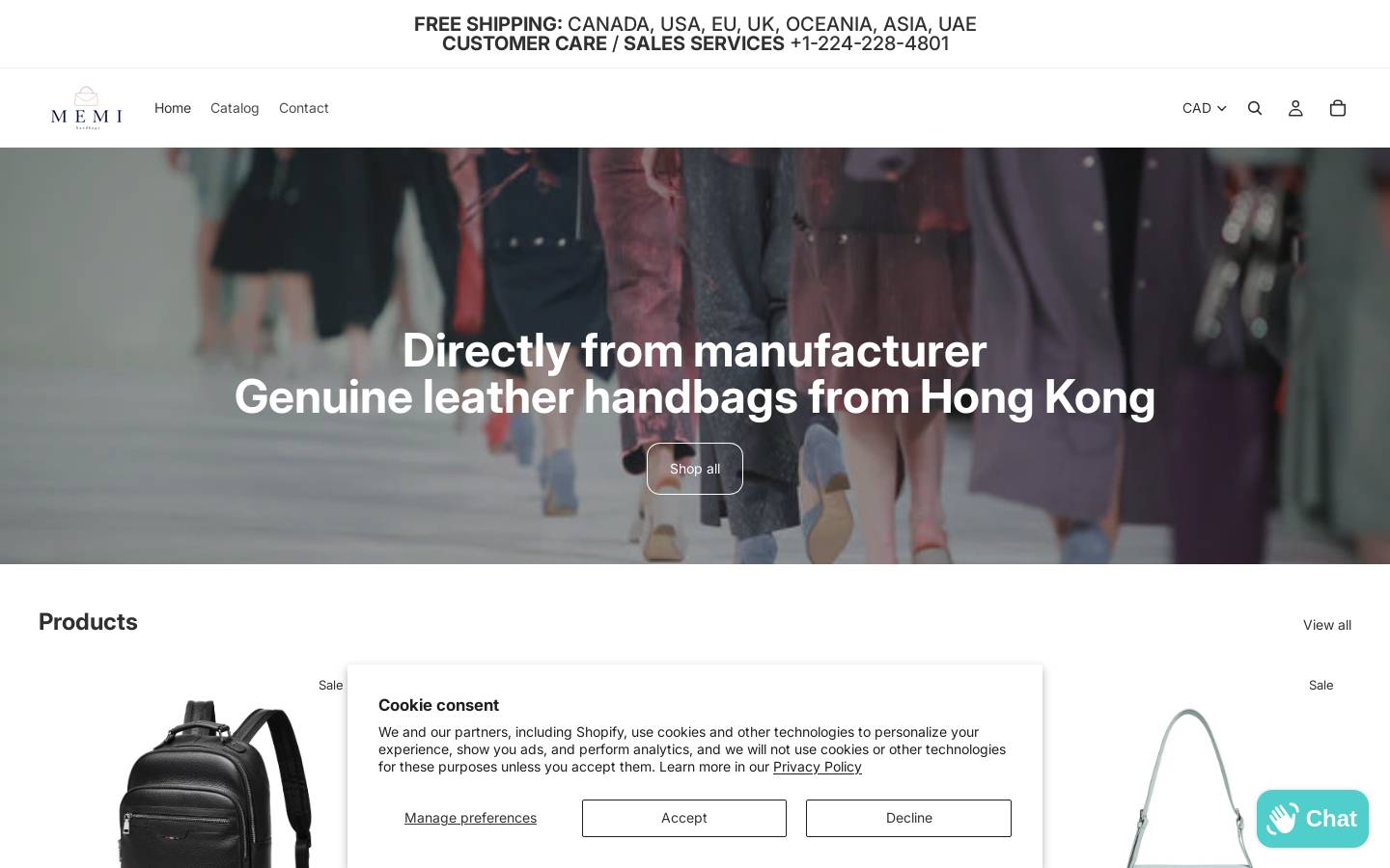 memishop.com homepage screenshot