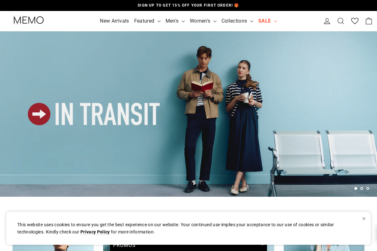 Memo homepage screenshot