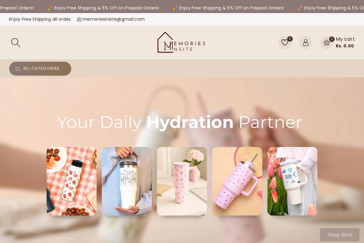 memoriesinsite.com homepage screenshot