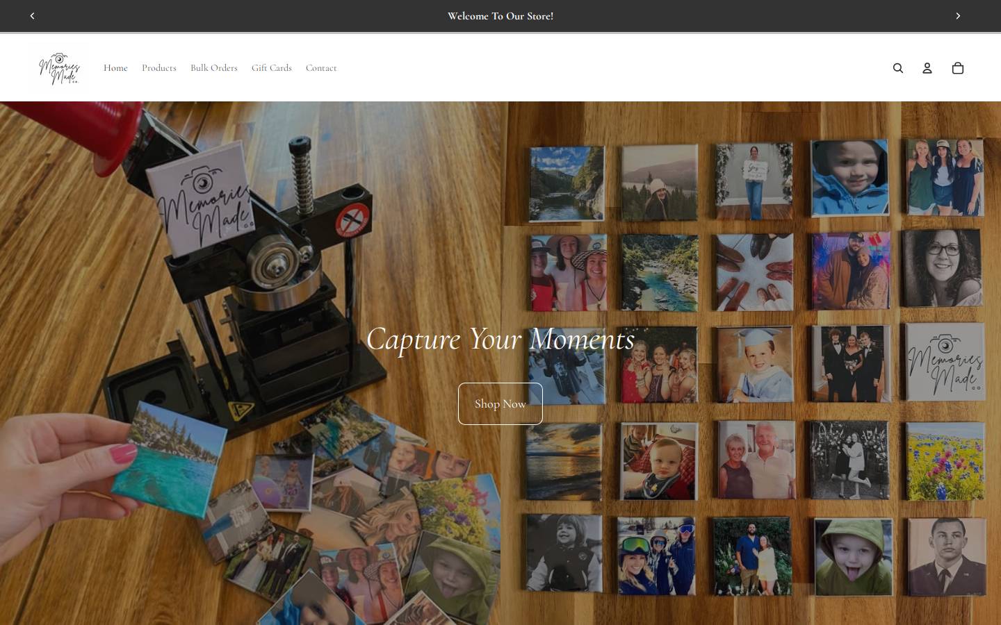 memoriesmadeco.com homepage screenshot