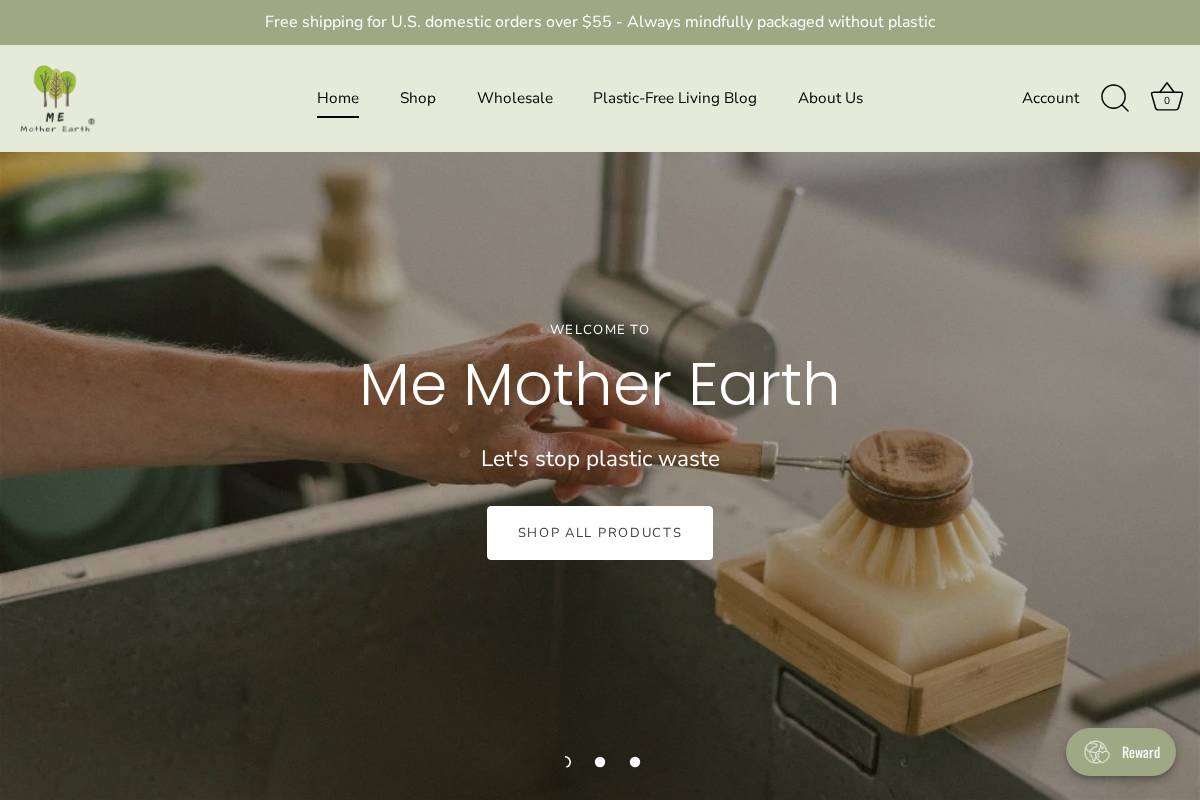 memotherearthbrand.com homepage screenshot
