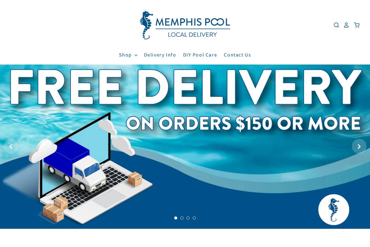 memphispooldelivery.com homepage screenshot