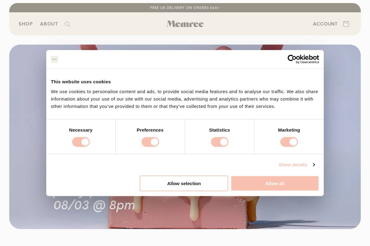 Memree homepage screenshot