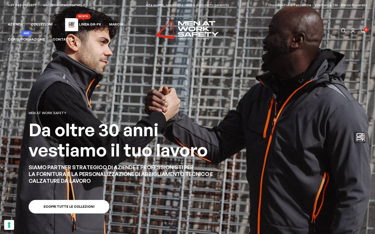 menatworksafety.it homepage screenshot