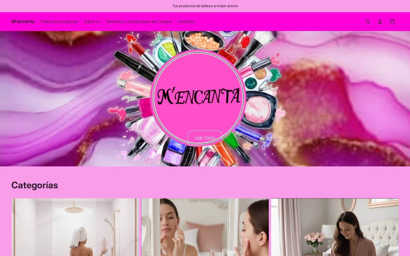 mencanta.es homepage screenshot