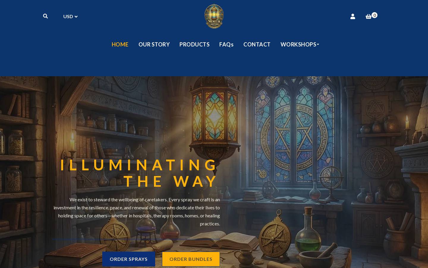 meneliklanternco.com homepage screenshot