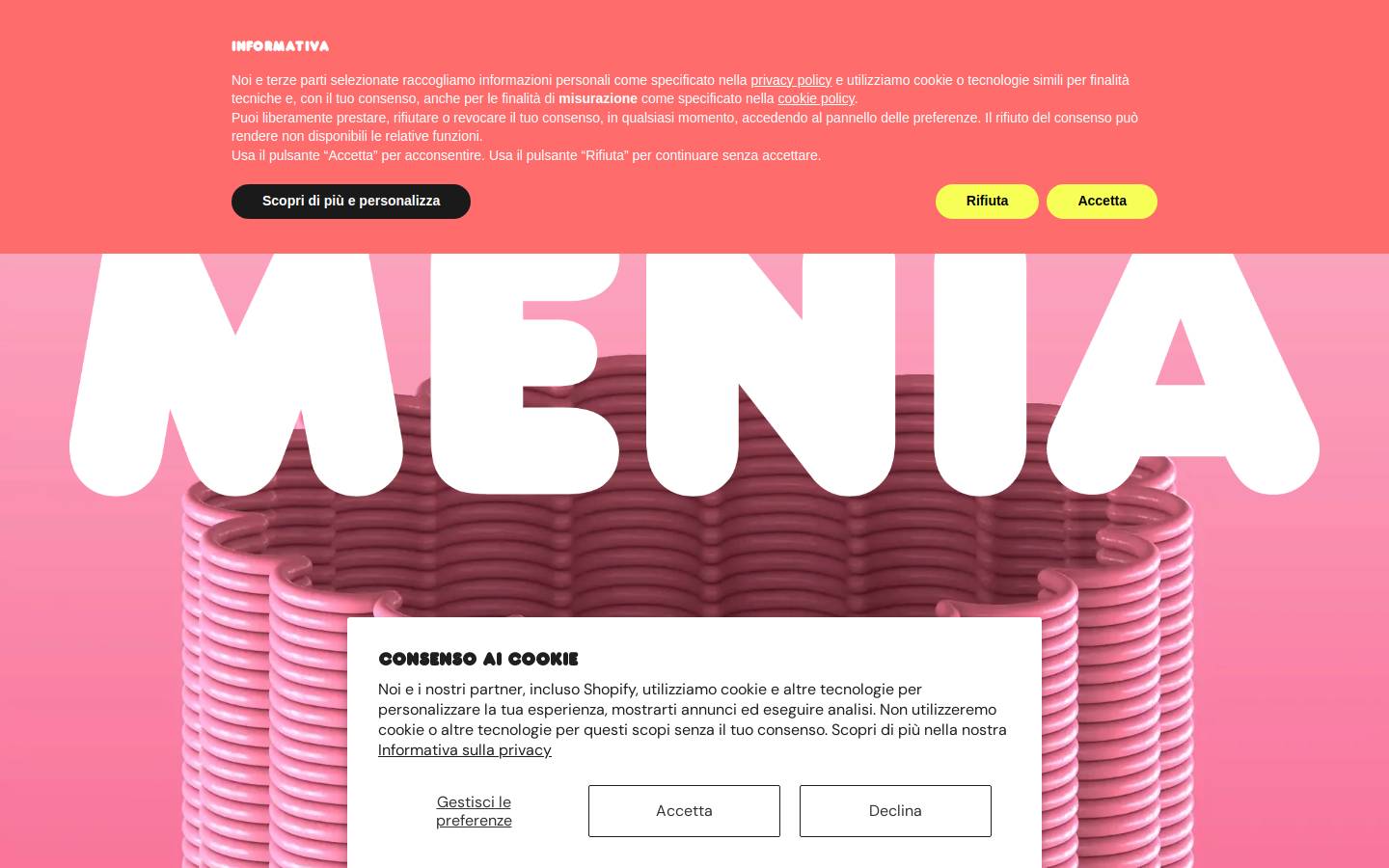 meniadesign.com homepage screenshot