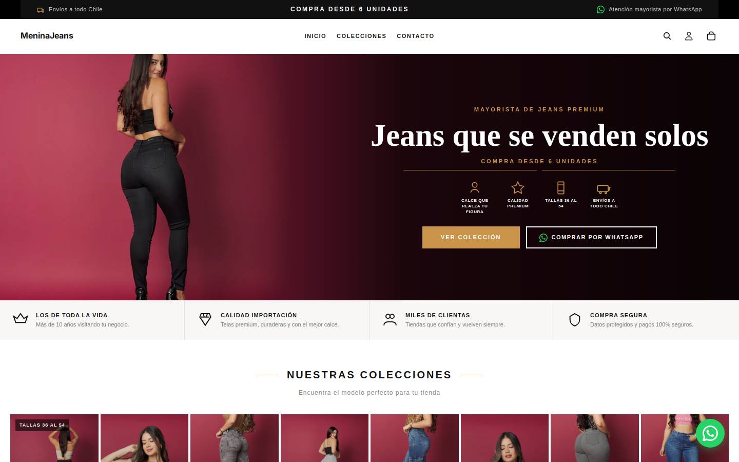meninajeans.cl homepage screenshot