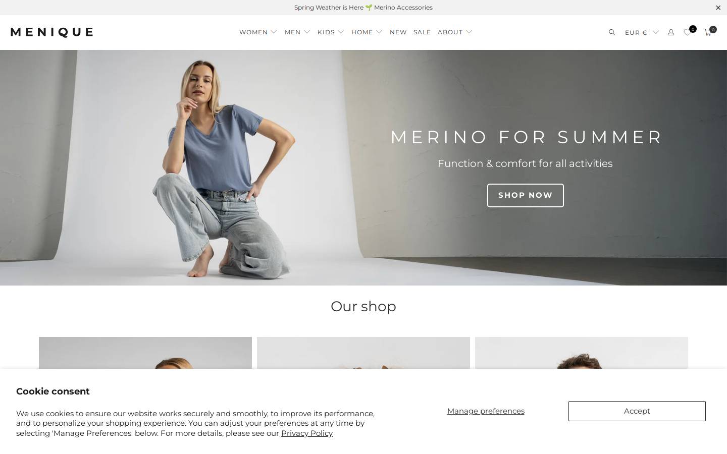menique.com homepage screenshot