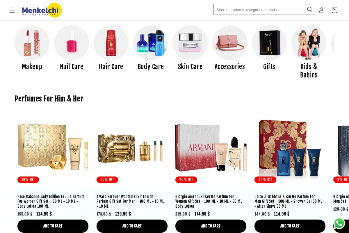 menkelchi.com homepage screenshot