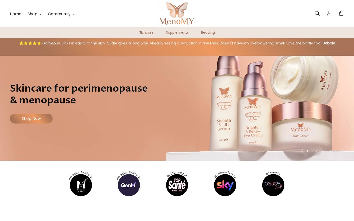 Menomy homepage screenshot