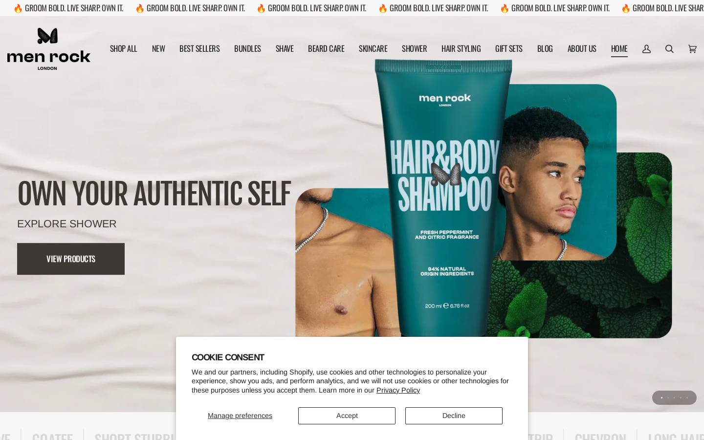 menrock.co.uk homepage screenshot