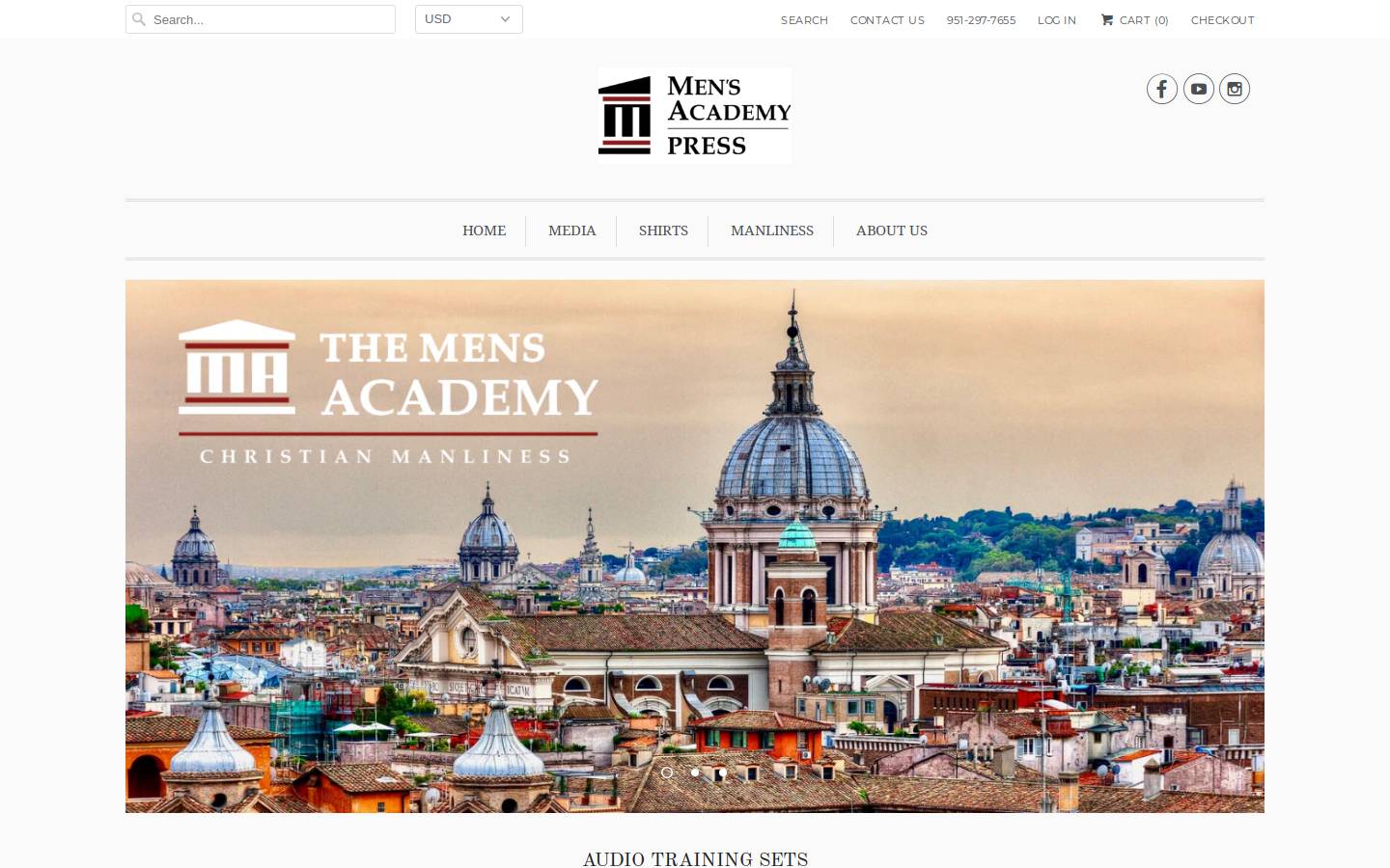 mensacademypress.com homepage screenshot