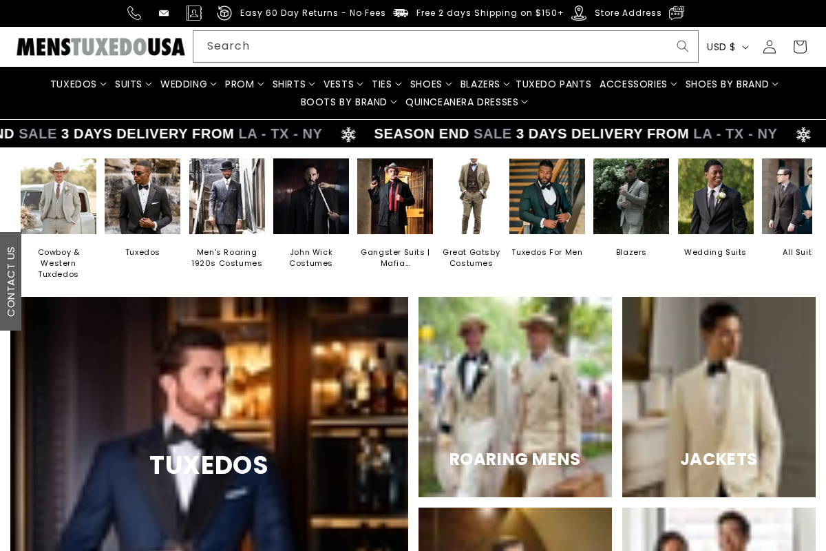 menstuxedousa.com homepage screenshot