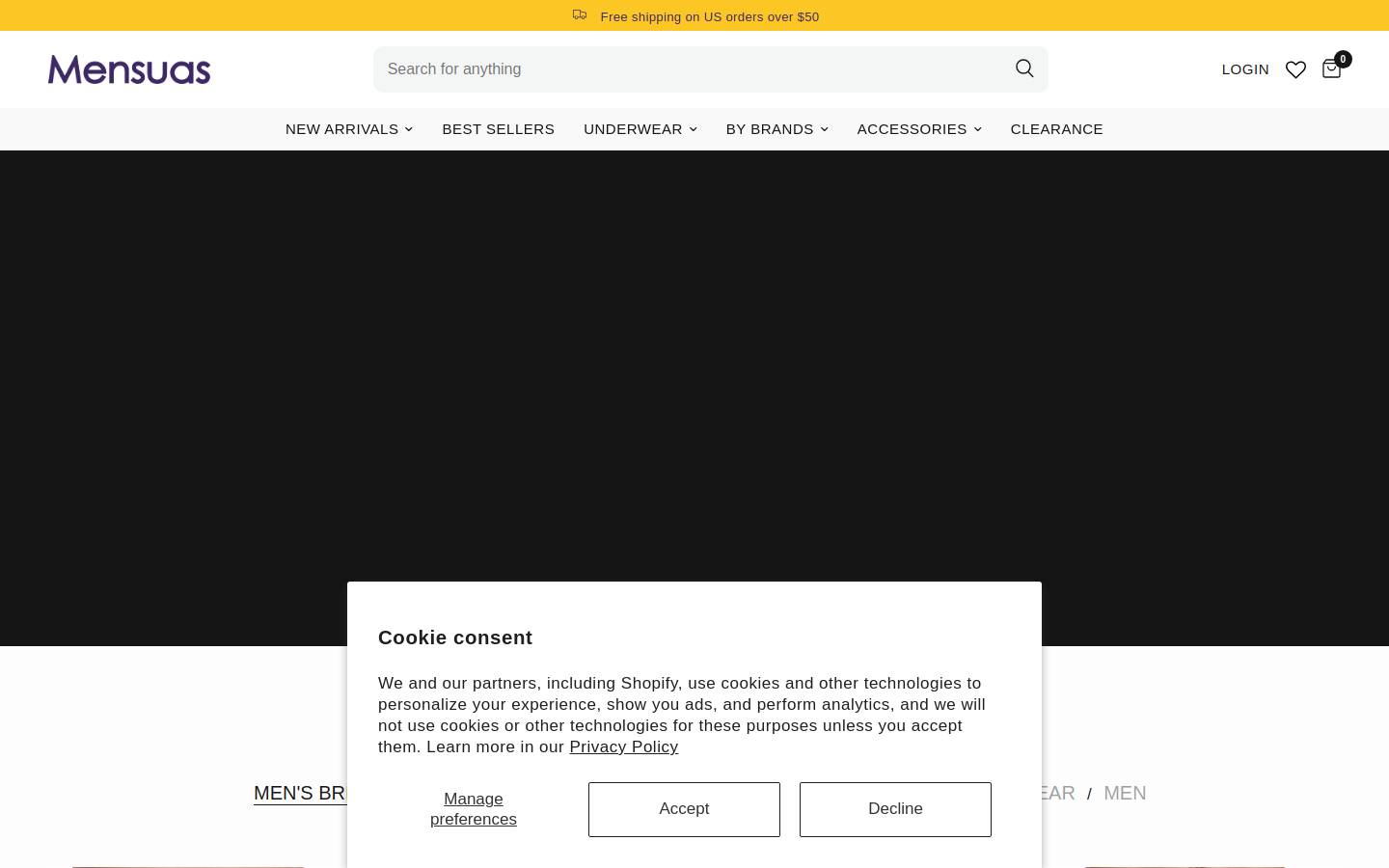 Mensuas homepage screenshot