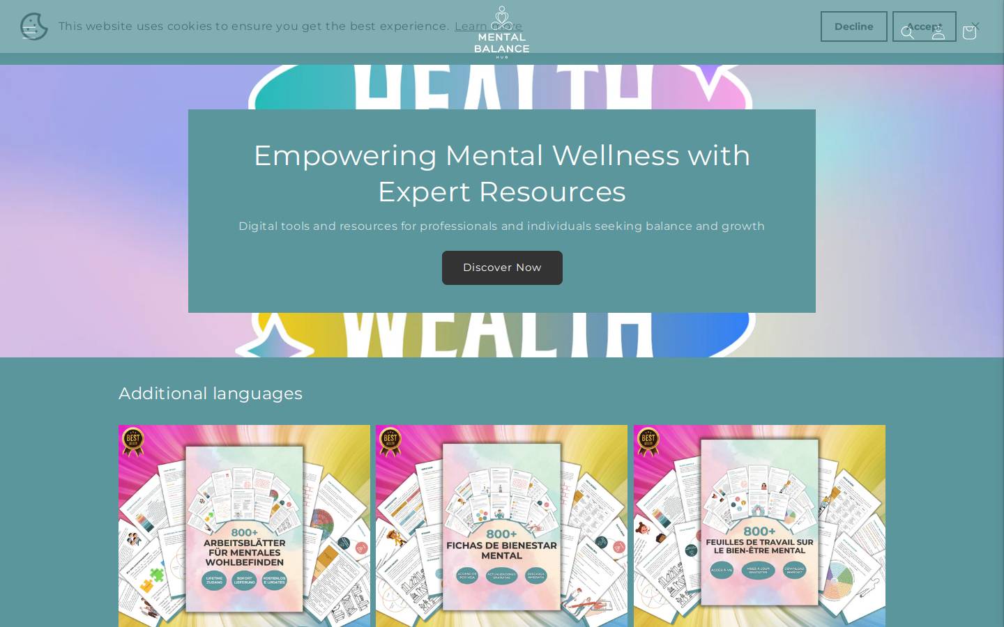 mentalbalancehub.com homepage screenshot