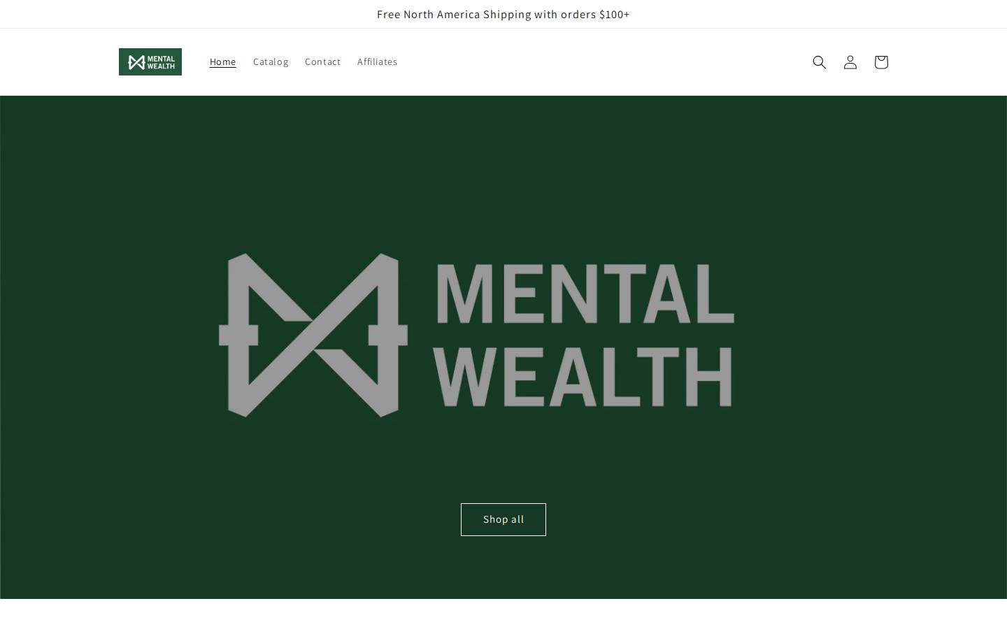 mentalwealth.shop homepage screenshot