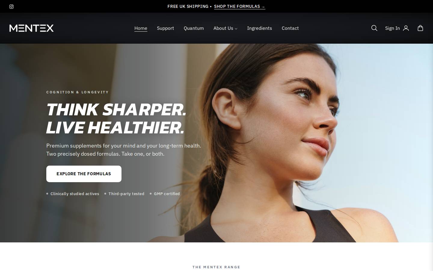 mentexhealth.com homepage screenshot