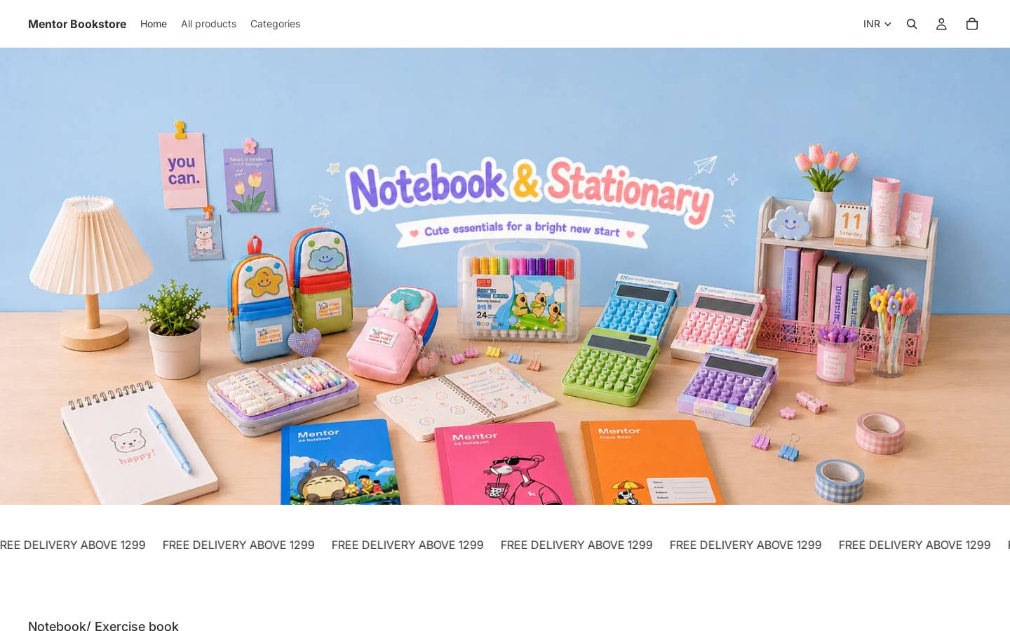 mentorbookstore.com homepage screenshot