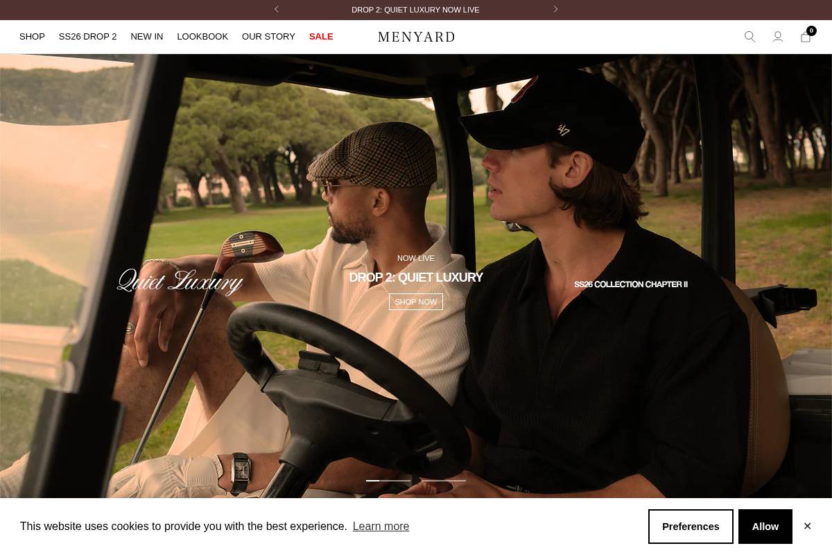 Menyardhomme homepage screenshot
