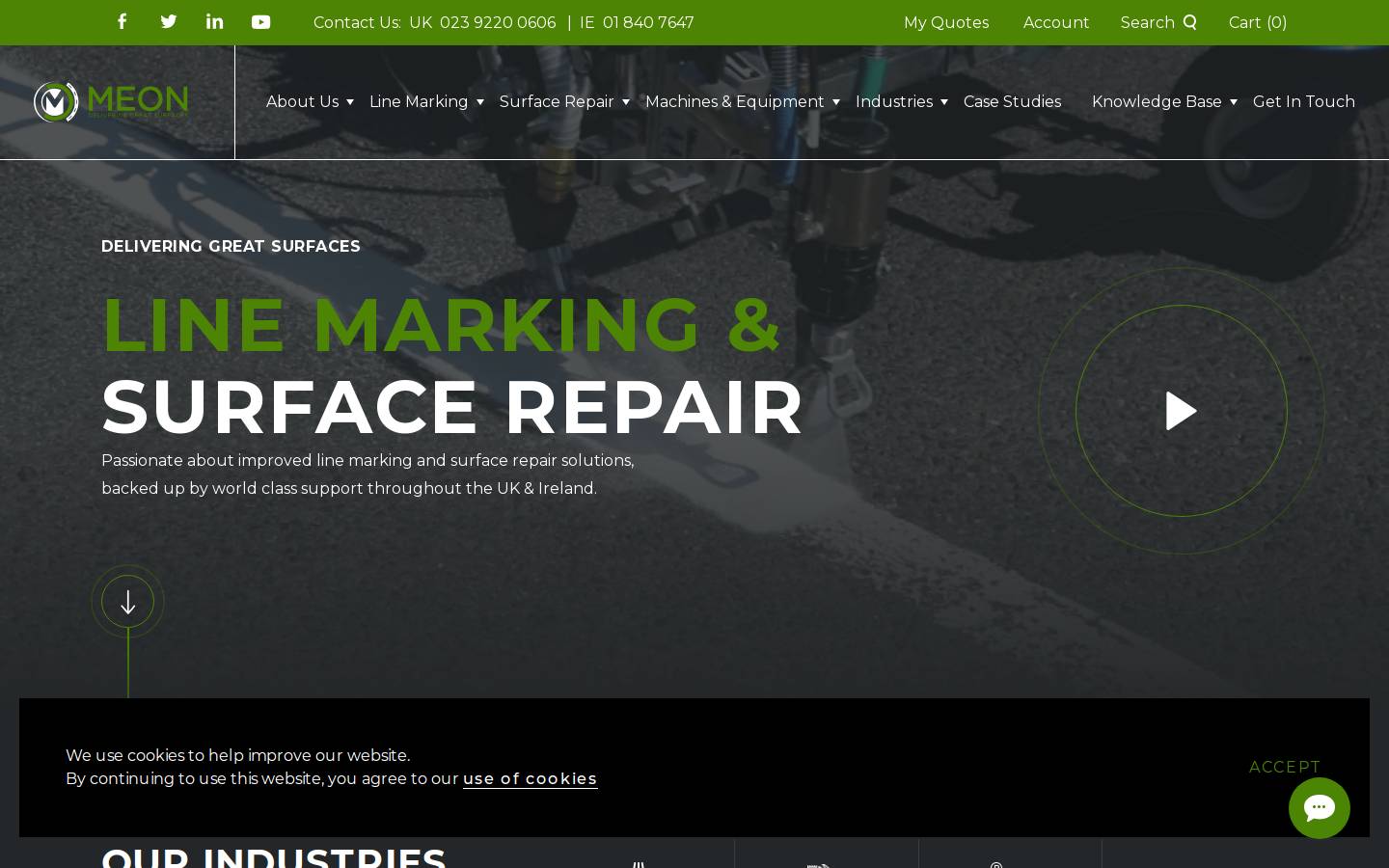 Meon homepage screenshot
