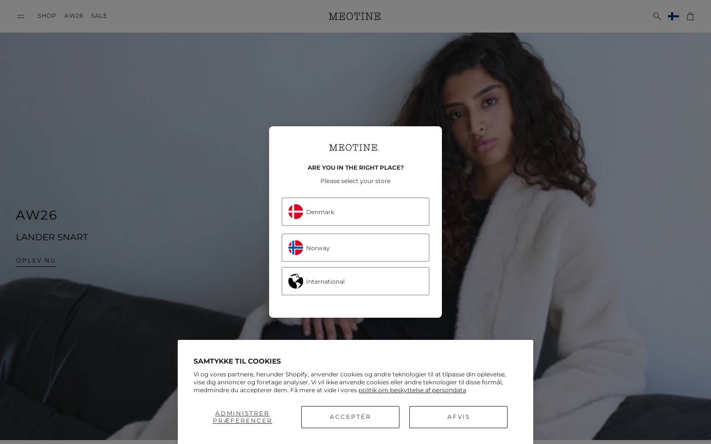 Meotine homepage screenshot