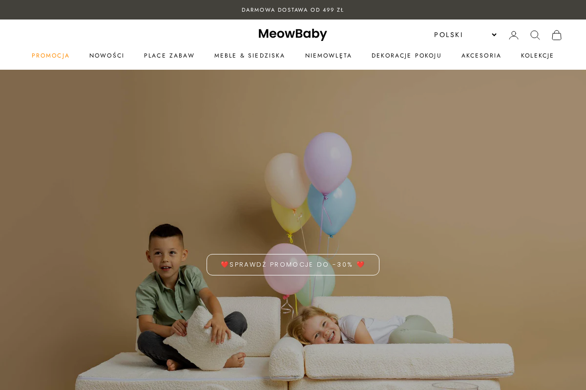 Meowbaby homepage screenshot