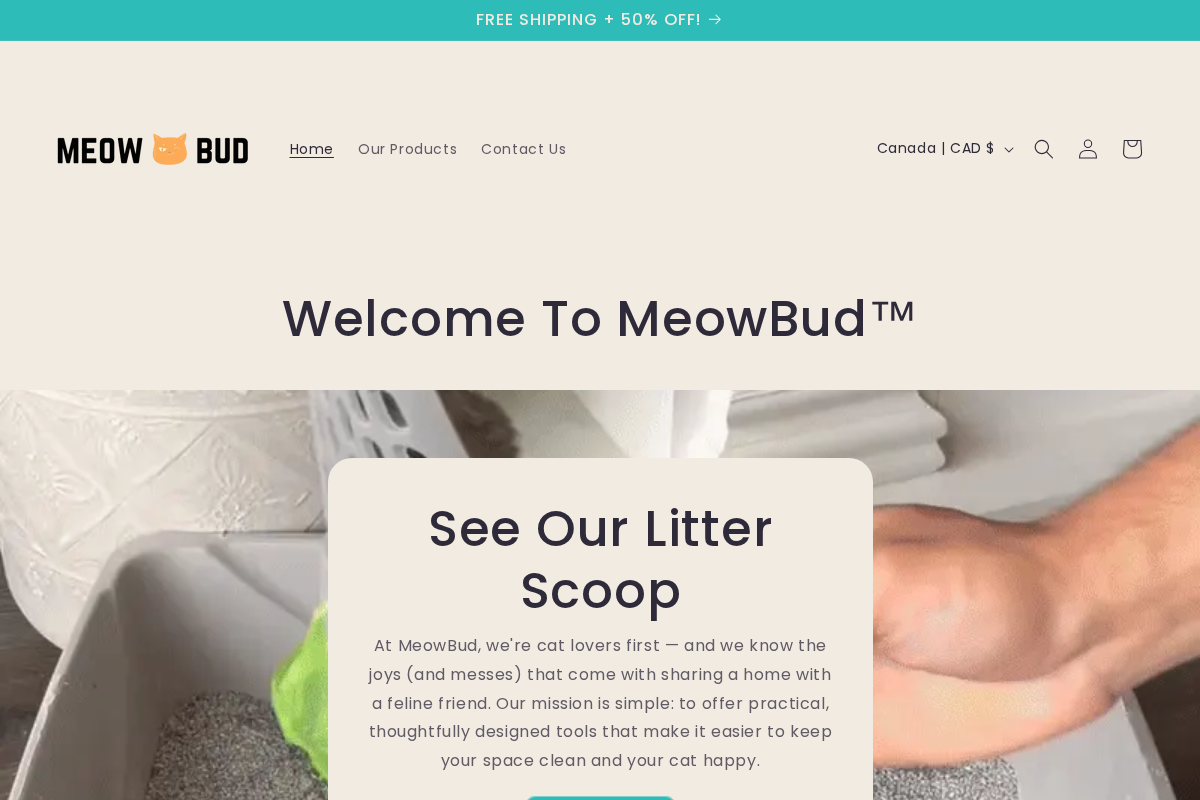 MeowBud homepage screenshot