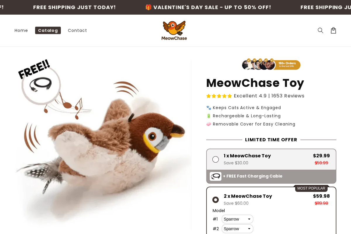 MeowChase homepage screenshot