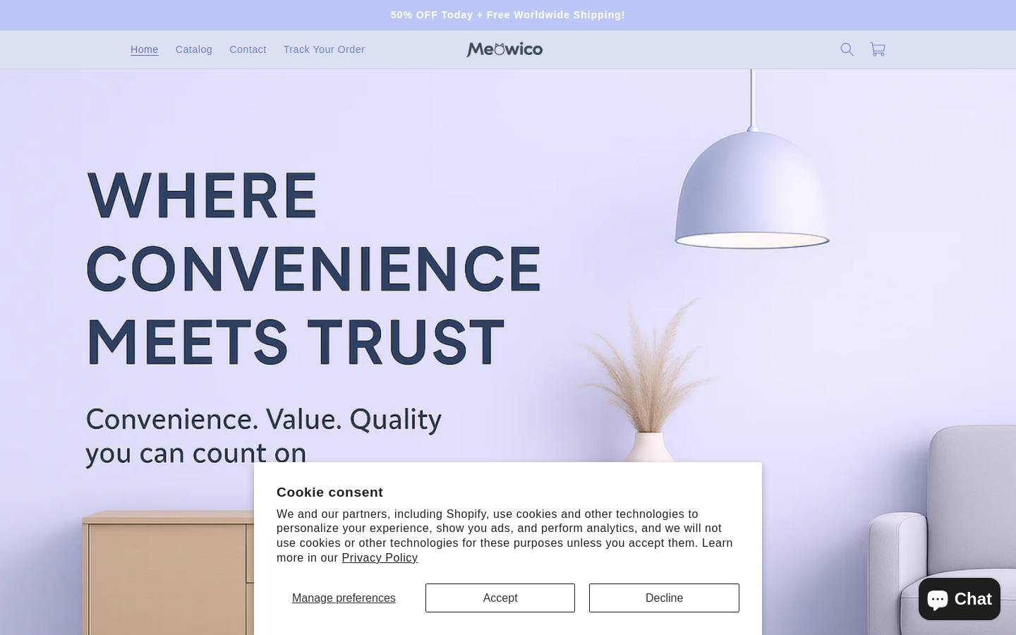 meowico.com homepage screenshot