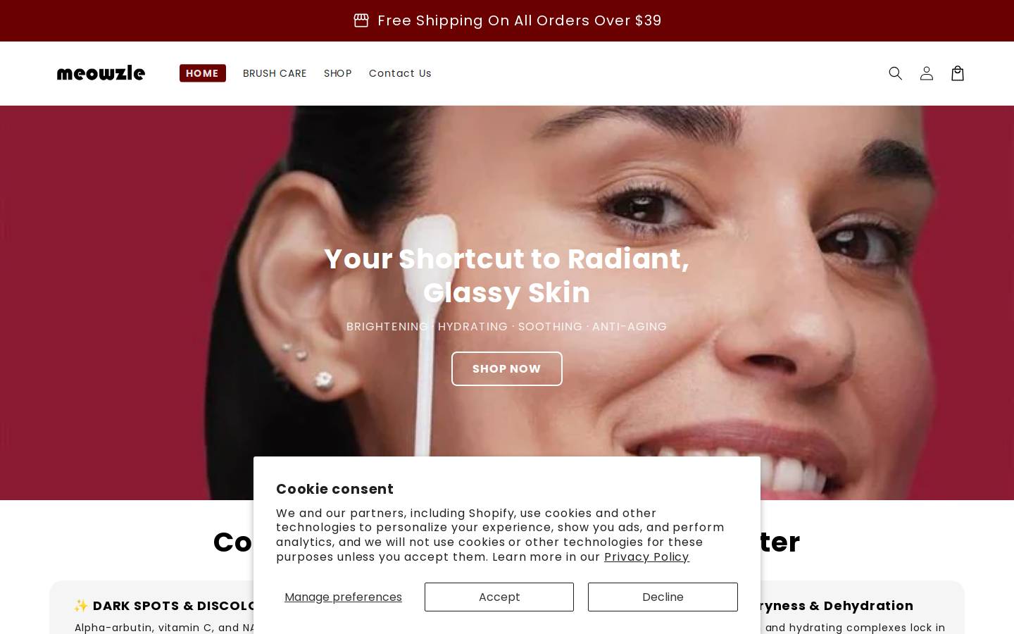meowzle.com homepage screenshot