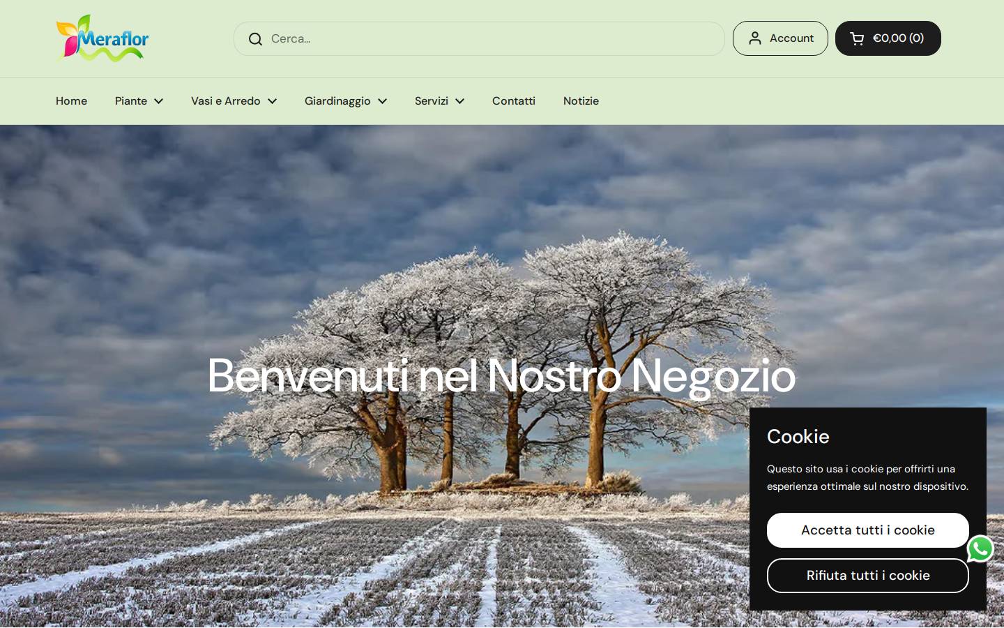 meraflor.it homepage screenshot