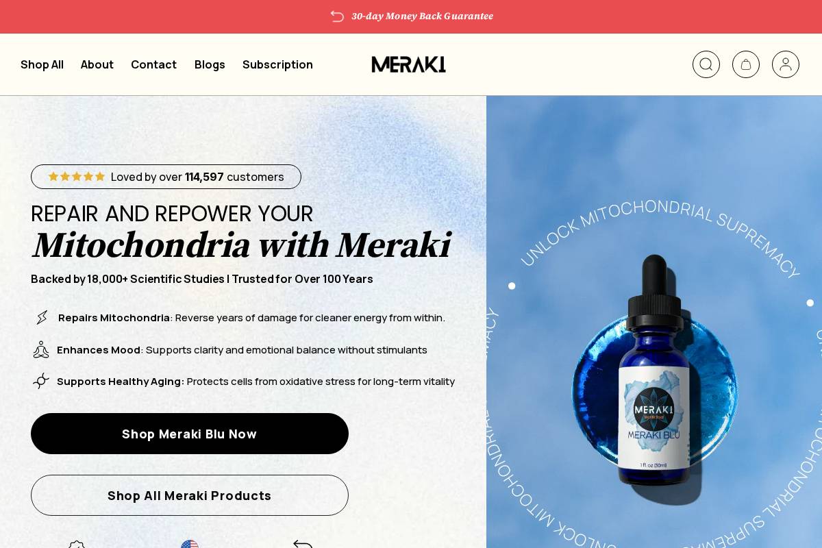 Merakimedicinal homepage screenshot