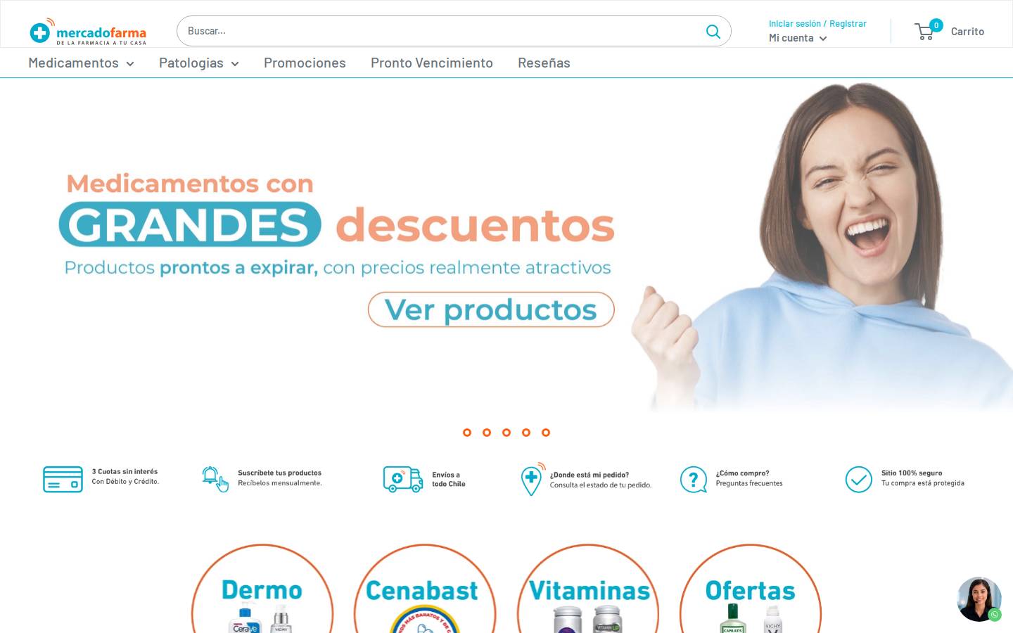 mercadofarma.cl homepage screenshot