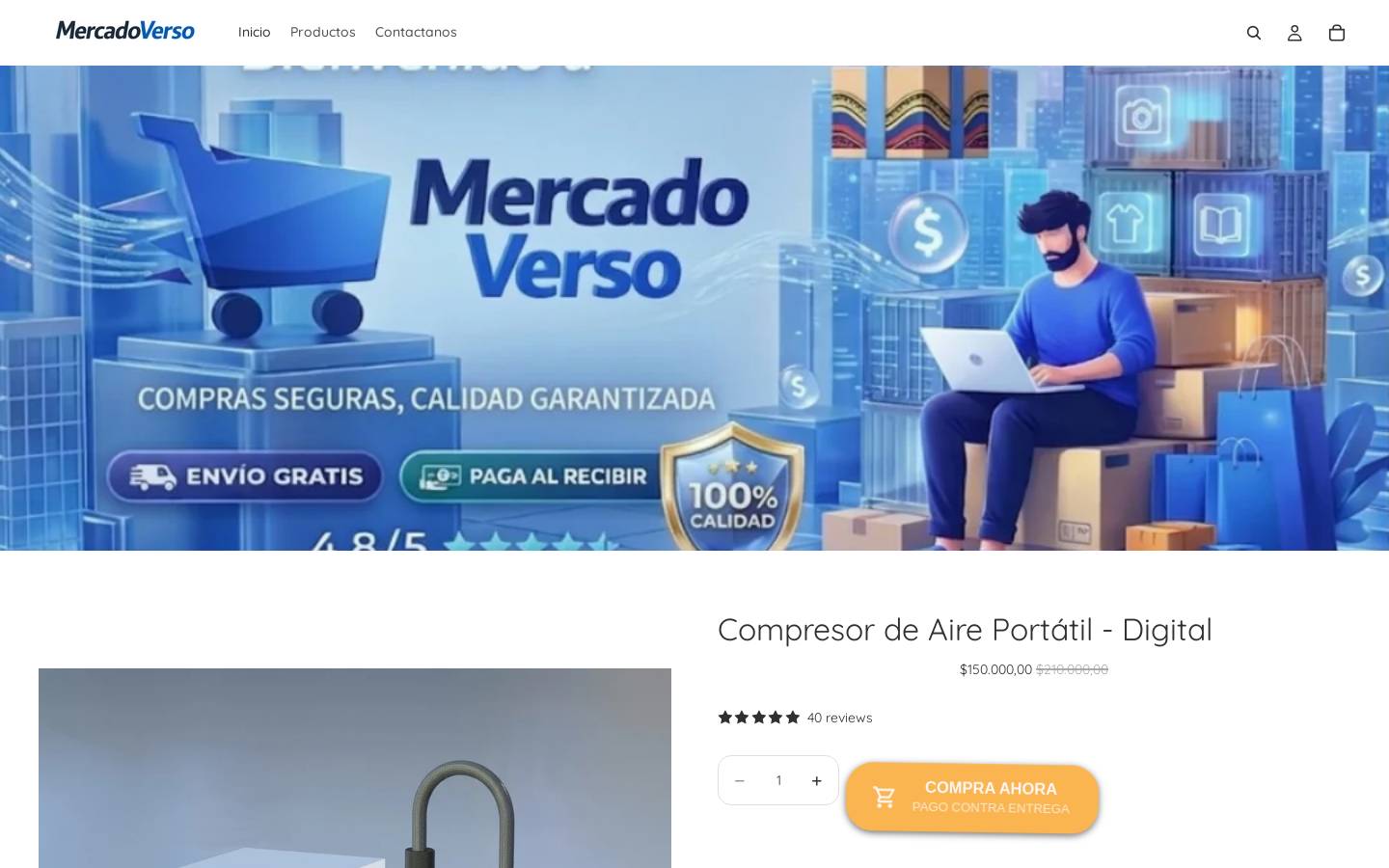 mercadoverso.com homepage screenshot