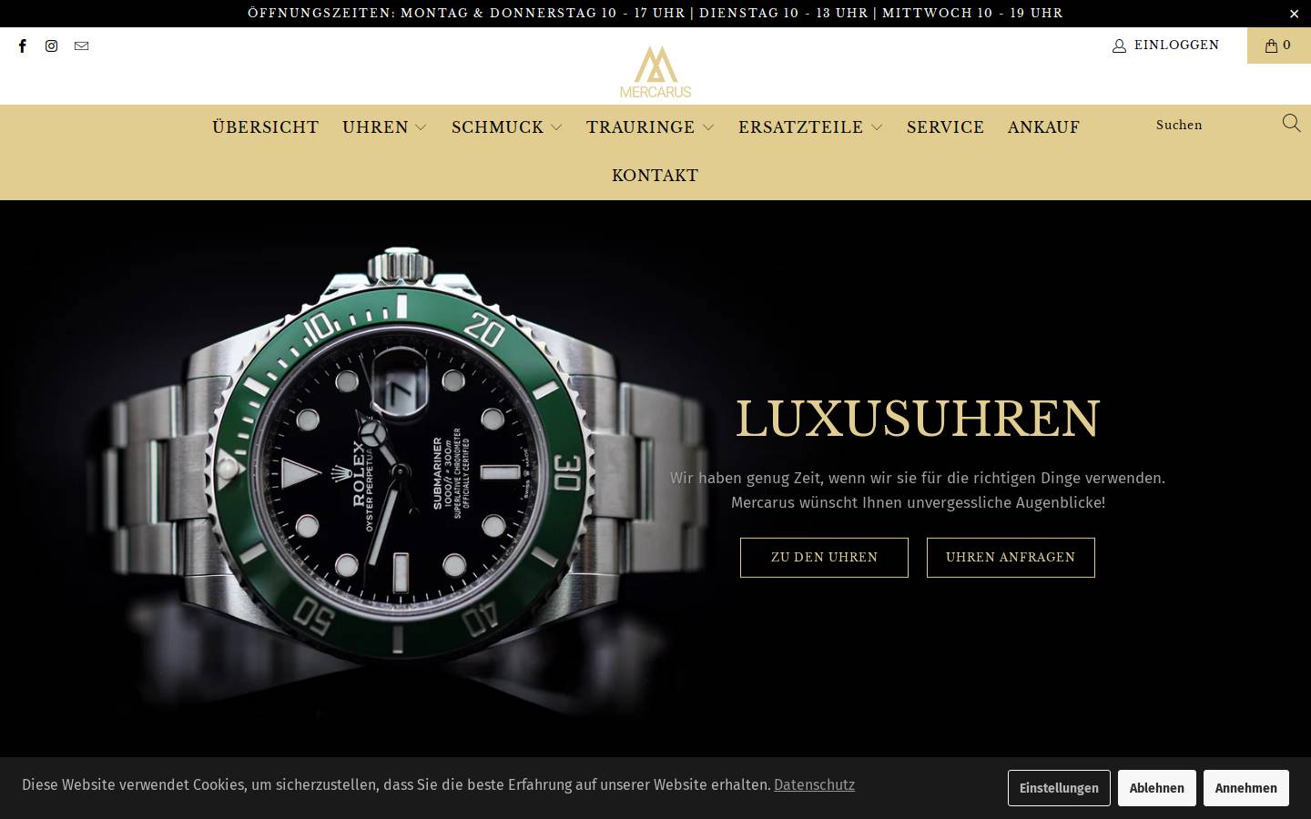 mercarus.de homepage screenshot