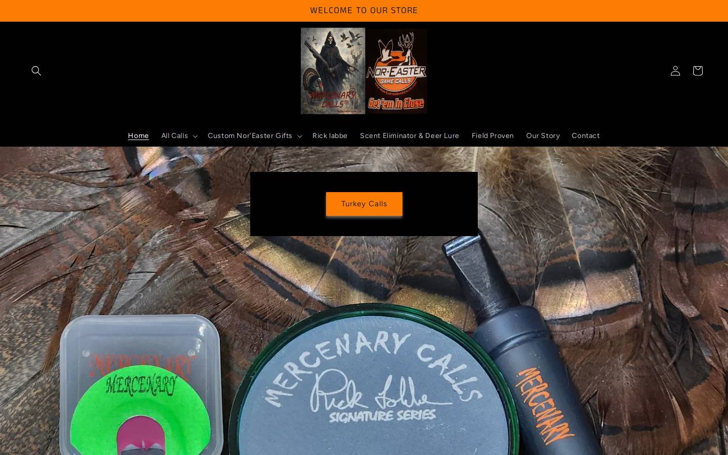 mercenaryturkeycalls.com homepage screenshot
