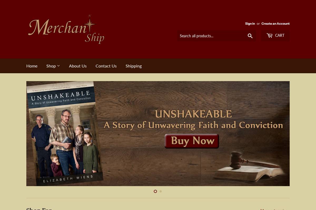 merchantship.ca homepage screenshot