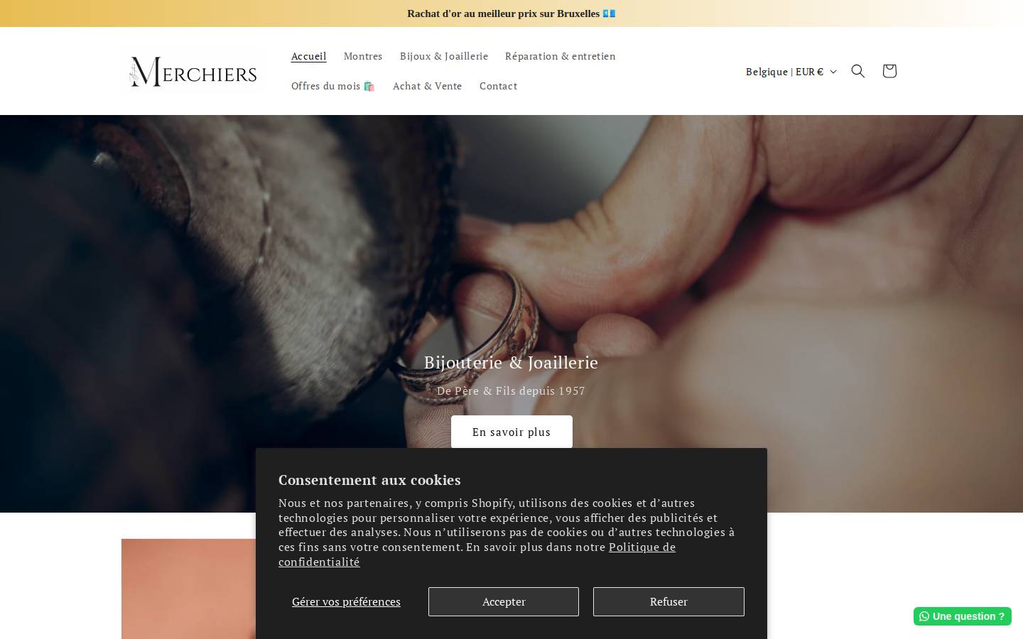 merchiers.com homepage screenshot