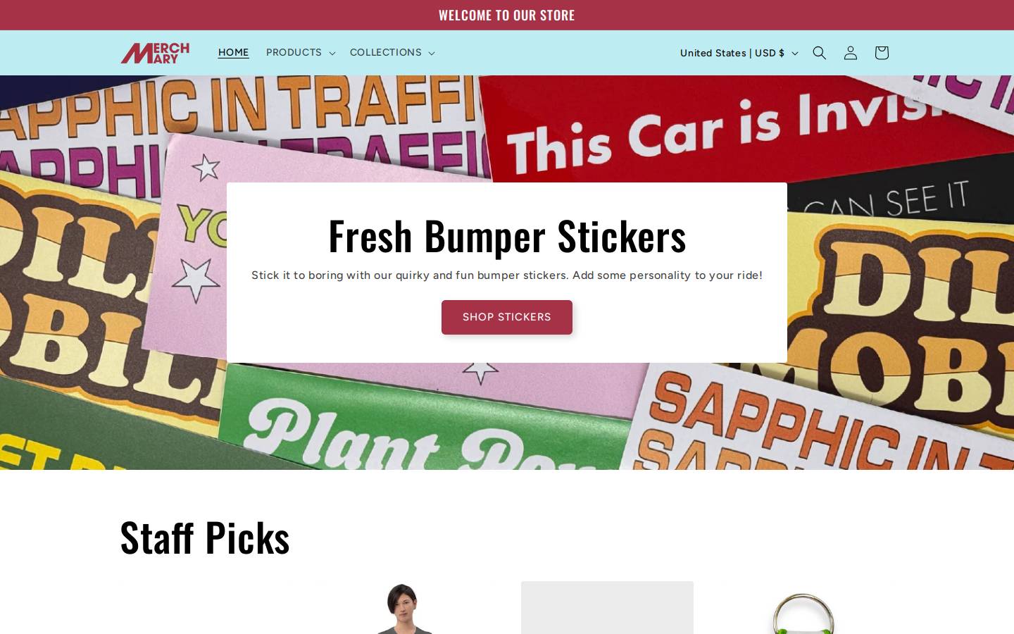 merchmary.com homepage screenshot